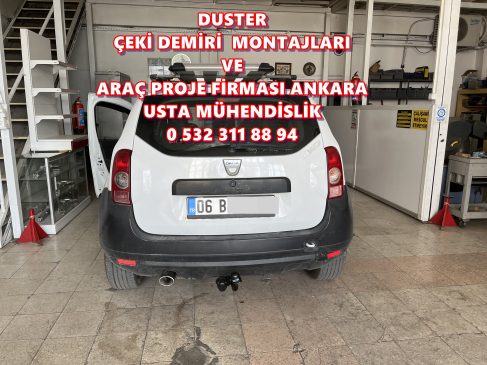 DACIA DUSTER çeki demiri, demiri montajı, çeki demiri projesi. çeki demiri ankara usta mühendislik ankara da 05323118894