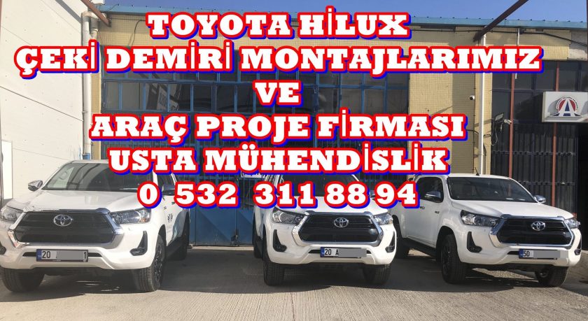Toyota hılux KAMYONET Çeki Demiri takma Montajı ve araç proje firması ankara Usta mühendislik ANKARA DA 05323118894