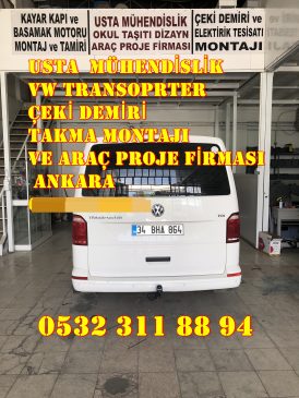 volswagen transporter Çeki demiri takma montajı ve araç proje firması USTA mühendislik ANKARA DA 05323118894