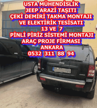 JEEP + ARAZİ TAŞITI ARAÇLARA ⇔ ÇEKİ DEMİRİ TAKMA MONTAJI/ARAÇ PROJE ANKARA, JEEP ⇔ ÇEKİ DEMİRİ TAKMA MONTAJI/ARAÇ PROJE ANKARA